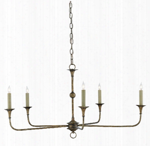 Small Nottaway Chandelier In Pyrite Bronze Design By Currey & Company