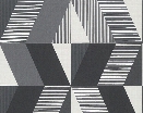 Shapes and Stripes Wallpaper in Grey and Black design by BD Wall