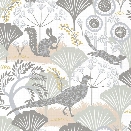 Skog White Forest Wallpaper from the Wonderland Collection by Brewster Home Fashions