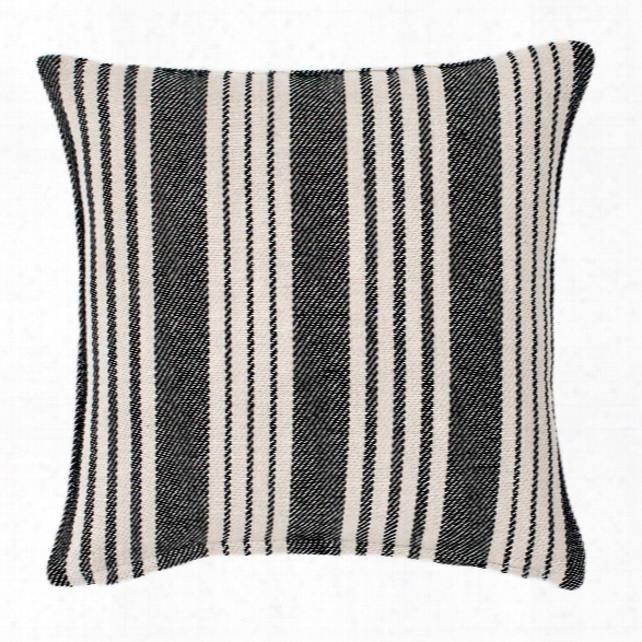 Birmingham Black Woven Cotton Decorative Pillow By Dash Albert