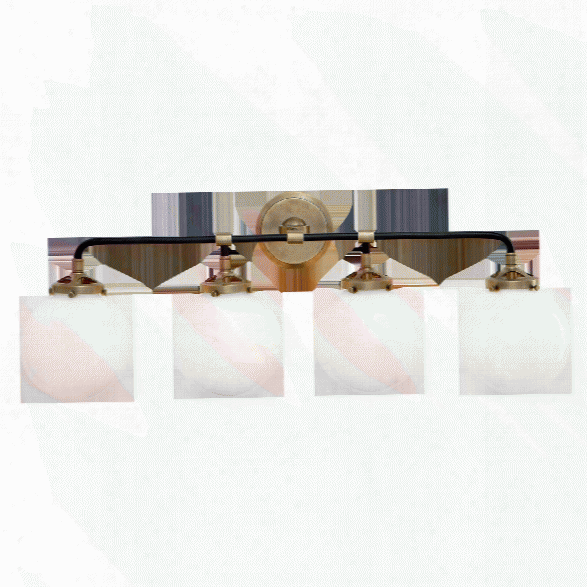 Bistro Four Light Bath Sconce In Various Finishes W/ Glass Design By Ian K. Fowler