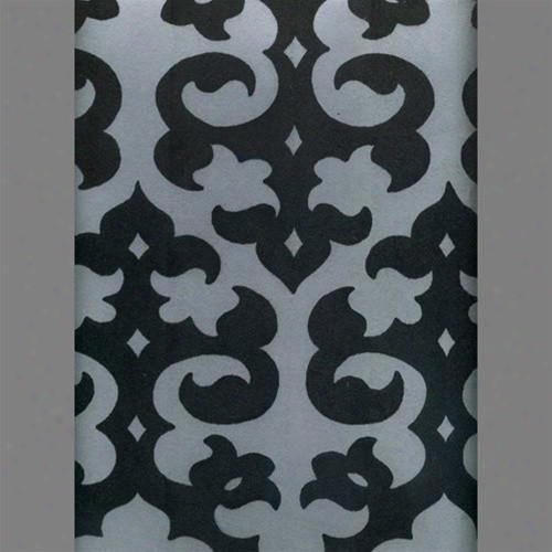 Black & Silver Matte Grill Velvet Flocked Wallpaper Design By Burke Decor