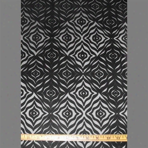 Black & Silver Matte Reverb Velvet Flocked Wallpaper Design By Burke Decor