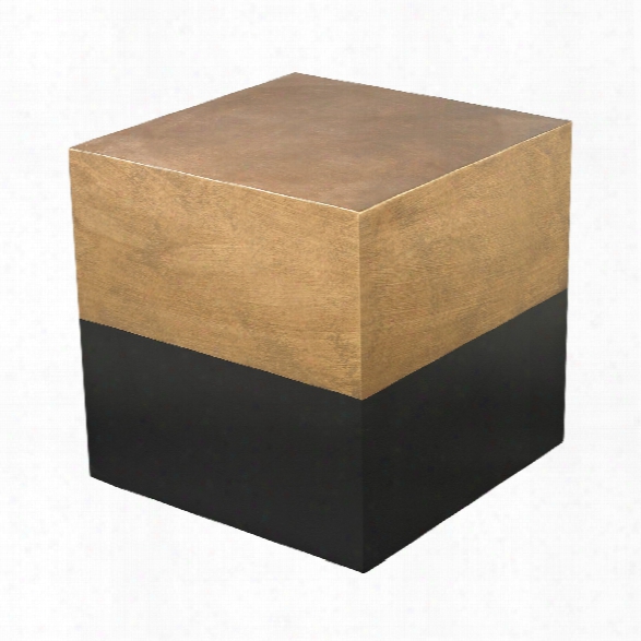 Black And Gold Draper Cube Table Design By Lazy Susan
