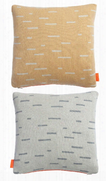 Smilla Cushion In Peach & Light Grey Design By Oyoy