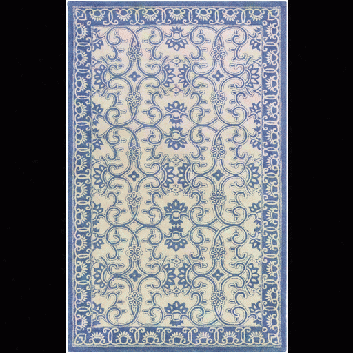 Smithsonian Rug In Bright Blue & Khaki Design By Smithsonian