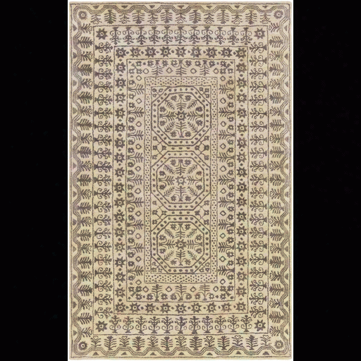 Smithsonian Rug In Charcoal & Khaki Design By Smithsonian