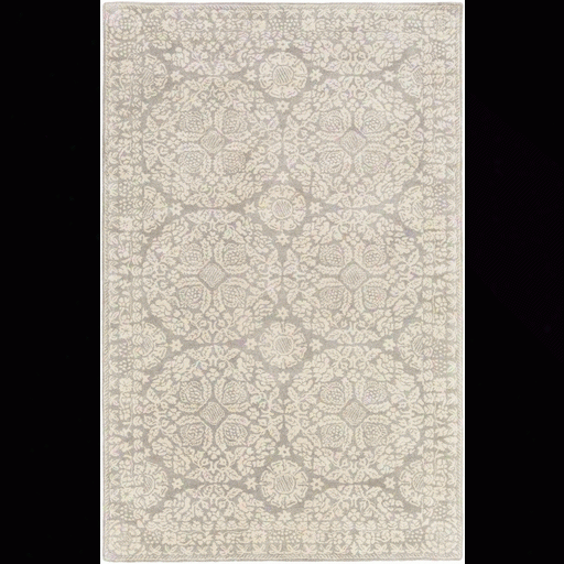 Smithsonian Rug In Medium Grey & Beige Design By Smithsonian