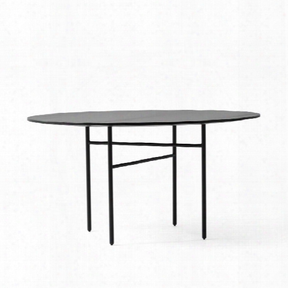 Snaregade 47" Round Dining Table In Black Veneer Design By Menu