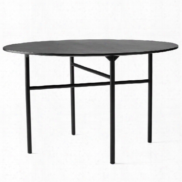 Snaregade 54" Round Table In Black Veneer Design By Menu