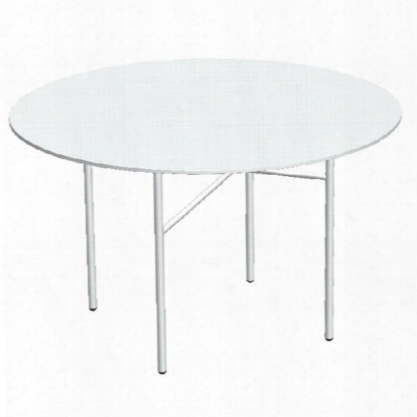 Snaregade 54" Round Table In White Laminate Design By Menu