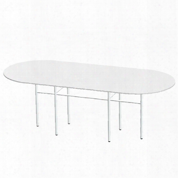 Snaregade Oval Table In White Laminate Design By Menu