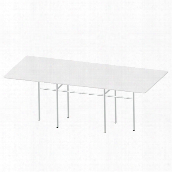 Snaregade Rectangular Table In White Laminate Design By Menu