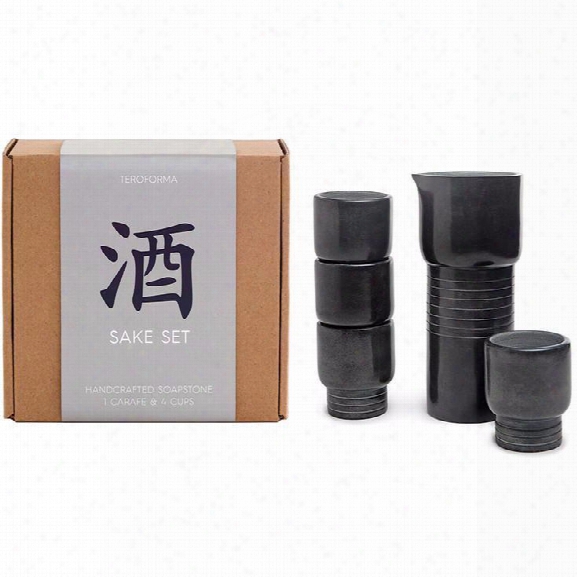 Soap Stones Sake Carafe & Cups Set Design By Teroforma