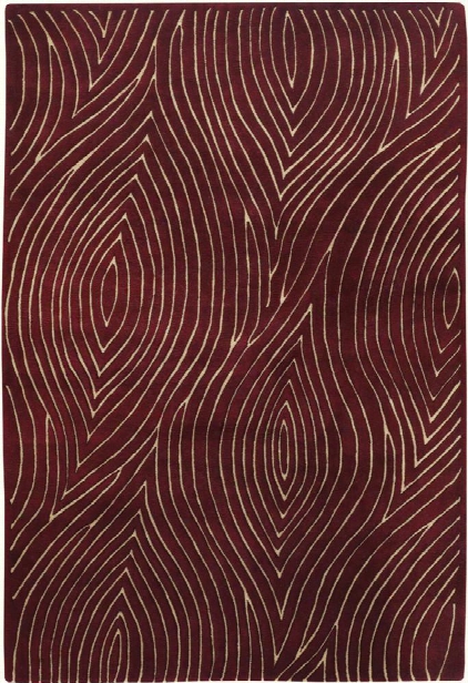 Solas Collection Hand-tufted Area Rug In Maroon & Cream Design By Chandra Rugs