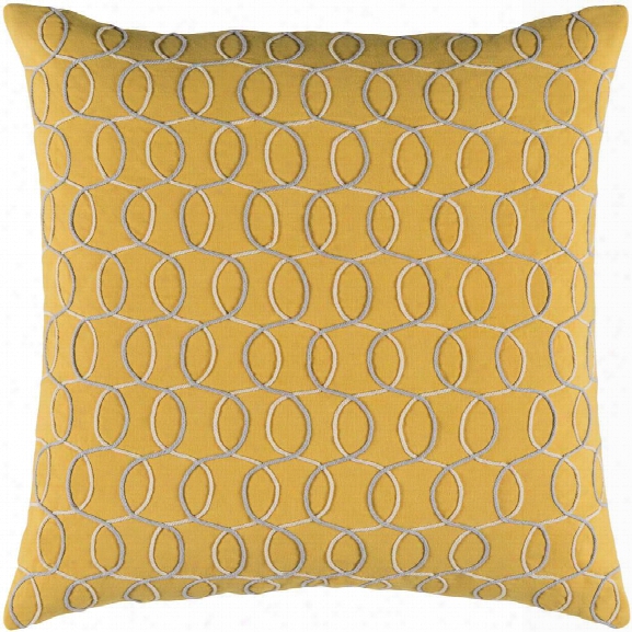 Solid Bold Ii Pillow In Auspicious Yellow & Cream Design By Bobby Berk