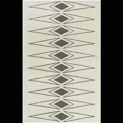 Solid Bold Rug In Ivory & Charcoal Design By Bobby Berk