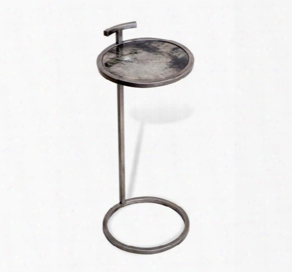 Soren Round Drink Table In Grey Vellum Design By Interlude Home