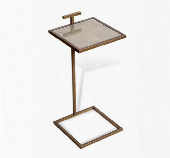 Soren Square Drink Table In Shagreen Design By Interlude Home