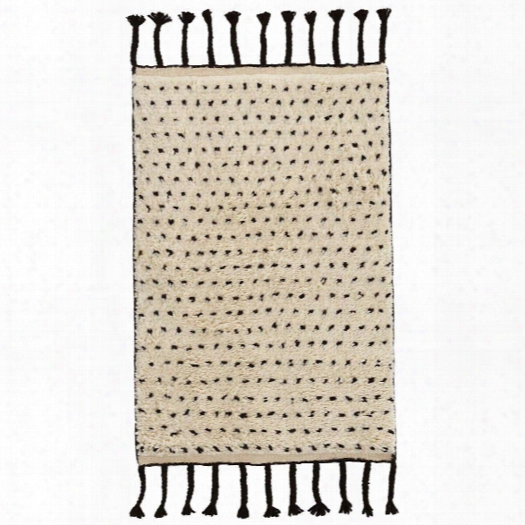 Speck Black Hand Knotted Wool Rug By Dash Albert