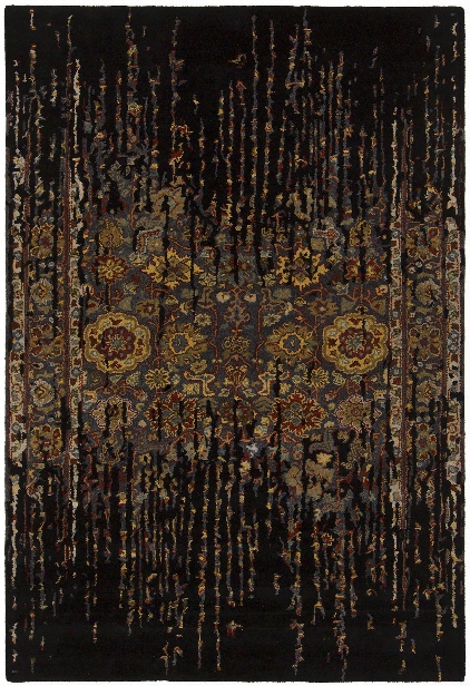 Spring Collection Hand-tufted Area Rug In Black & Gold Design By Chandra Rugs