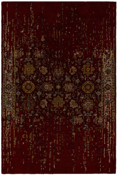 Spring Collection Hand-tufted Area Rug In Maroon & Gold Design By Chandra Rugs