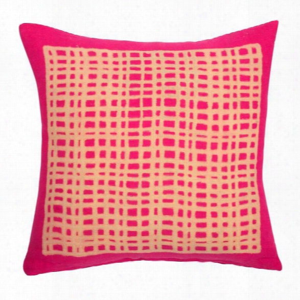 Square Grid Pillow In Magenta Design By Sir/madam