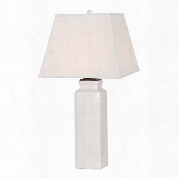 Square Vase Lamp In White Design By Emissary