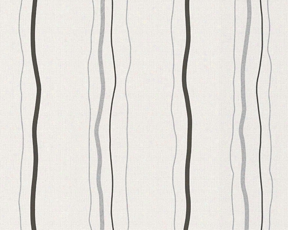 Squiggly Wallpaper In Metallic And Black Design By Bd Wall