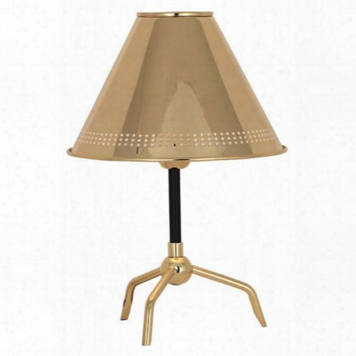 St Germain Accent Lamp In Polished Brass W/ Black Accents Design By Jonathan Adler