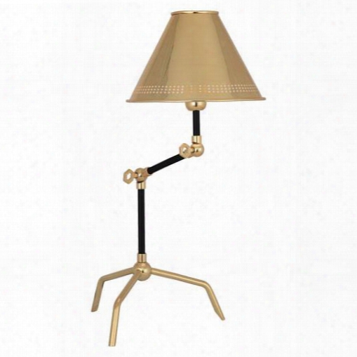 St Germain Table Lamp In Polished Brass W/ Black Accents Design By Jonathan Adler