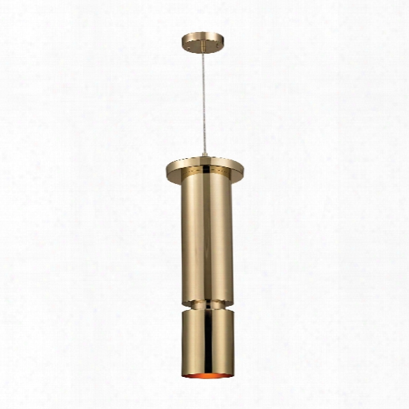 Stacked Geometric 1 Light Slim Pendant In Gold Plate Design By Bd Fine