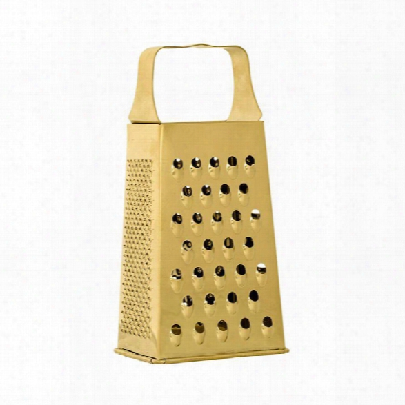 Stainless Steel Grater In Gold Finish Design By Bd Edition