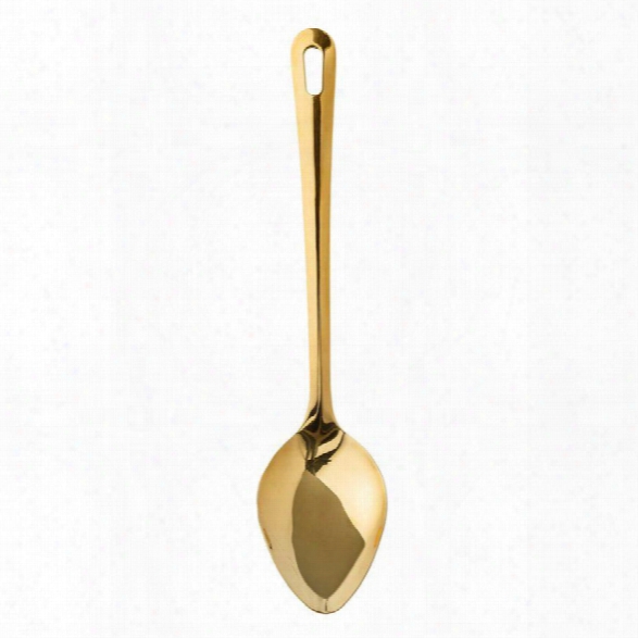 Stainless Steel Serving Spoon In Gold Finish Design By Bd Edition