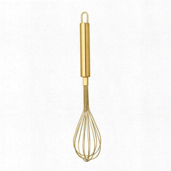 Stainless Steel Whisk In Gold Finish Design By Bd Edition