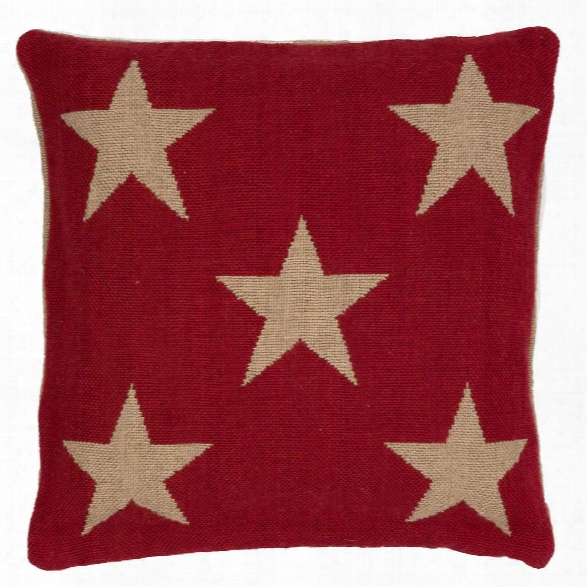 Star Red/camel Indoor/outdoor Pillow Design By Fresh American