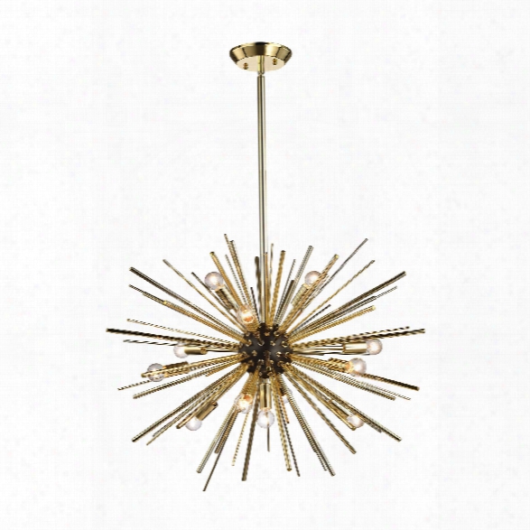 Starburst 12 Light Pendant In Gold Design By Bd Fine