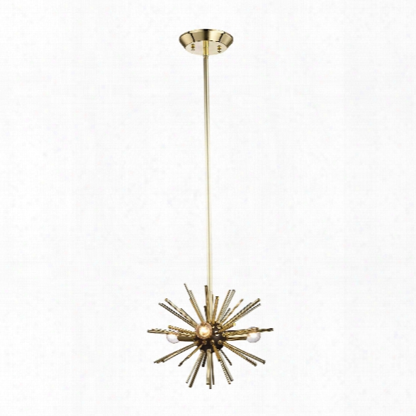 Starburst 3 Light Pendant In Gold Design By Bd Fine