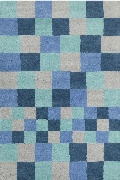 Stella Collection Hand-tufted Area Rug In  Blue & Grey Design By Chandra Rugs