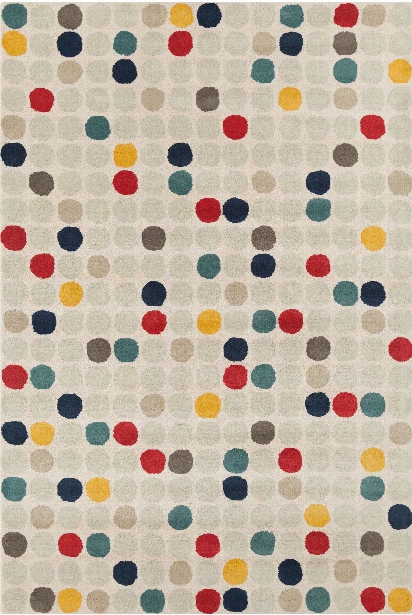 Stella Collection Hand-tufted Area Rug In Cream, Red, Yellow, & Blue Design By Chandra Rugs