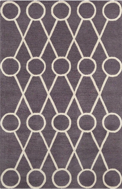 Stella Collection Hand-tufted Area Rug In Dark Grey & Cream Design By Chandra Rugs