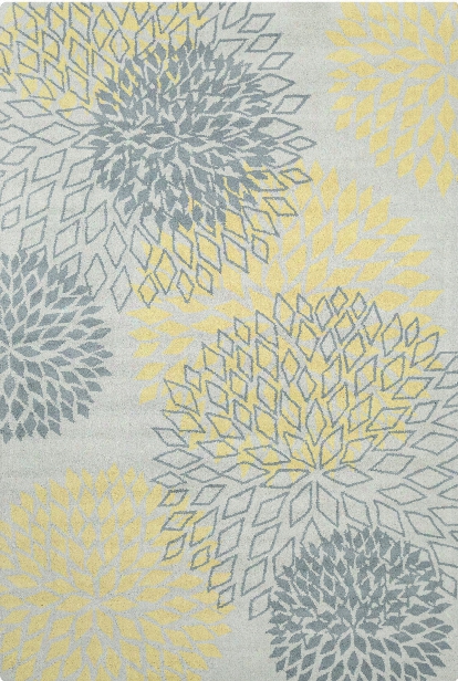 Stella Collection Hand-tufted Area Rug In Grey & Yellow Design By Chandra Rugs