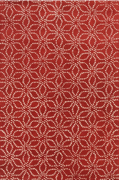 Stella Collection Hand-tufted Area Rug In Red & White Design By Chandra Rugs