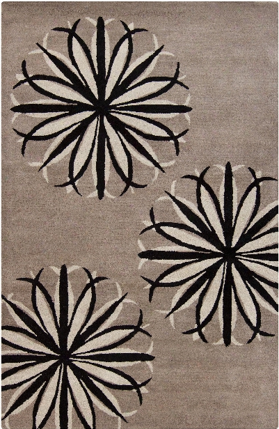 Stella Collection Hand-tufted Area Rug In Taupe, Black, & Ivory Design By Chandra Rugs