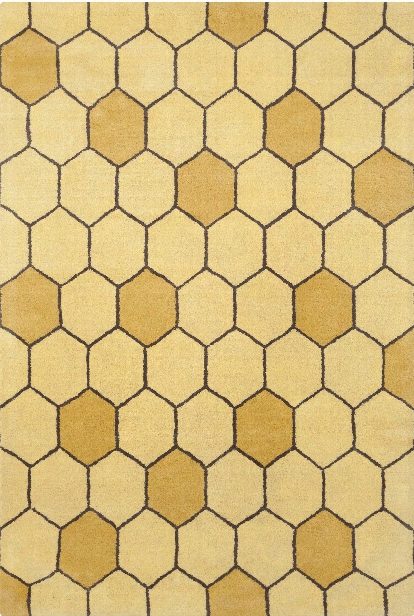 Stella Collection Hand-tufted Area Rug In Yellow, Brown, & Gold Design By Chandra Rugs