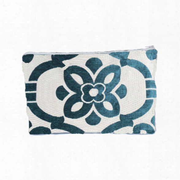 Stencil T Ablet Zipper Pouch In Teal Design By Baxter Designs