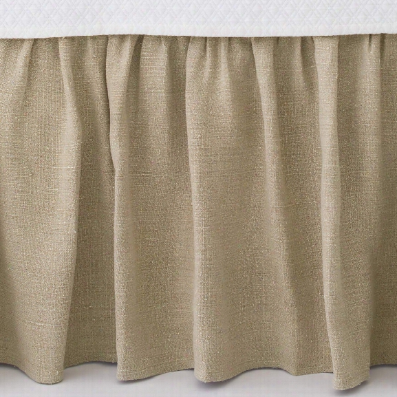 Stone Washed Linen Natural Paneled Bed Skirt Design By Pine Cone Hill