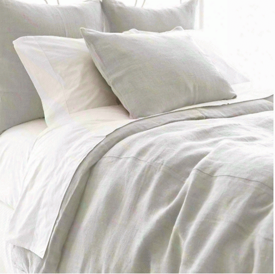 Stone Washed Linen Pearl Grey Bedding Design By Pine Cone Hill