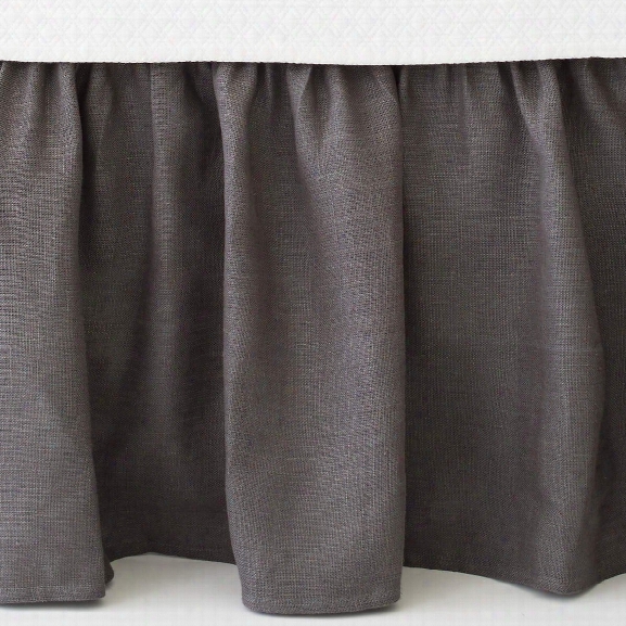 Stone Washed Linen Shale Paneled Bed Skirt Design By Pine Cone Hill