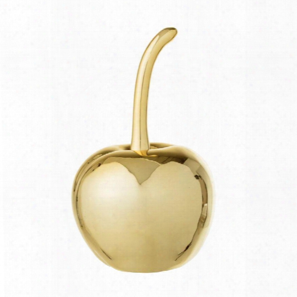 Stoneware Decorative Cherry In Gold Finish Design By Bd Edition